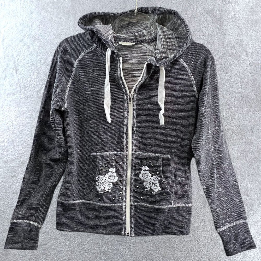 ARIAT Hoodie Womens Small Studded Embroidered Full Zip Hooded Jacket